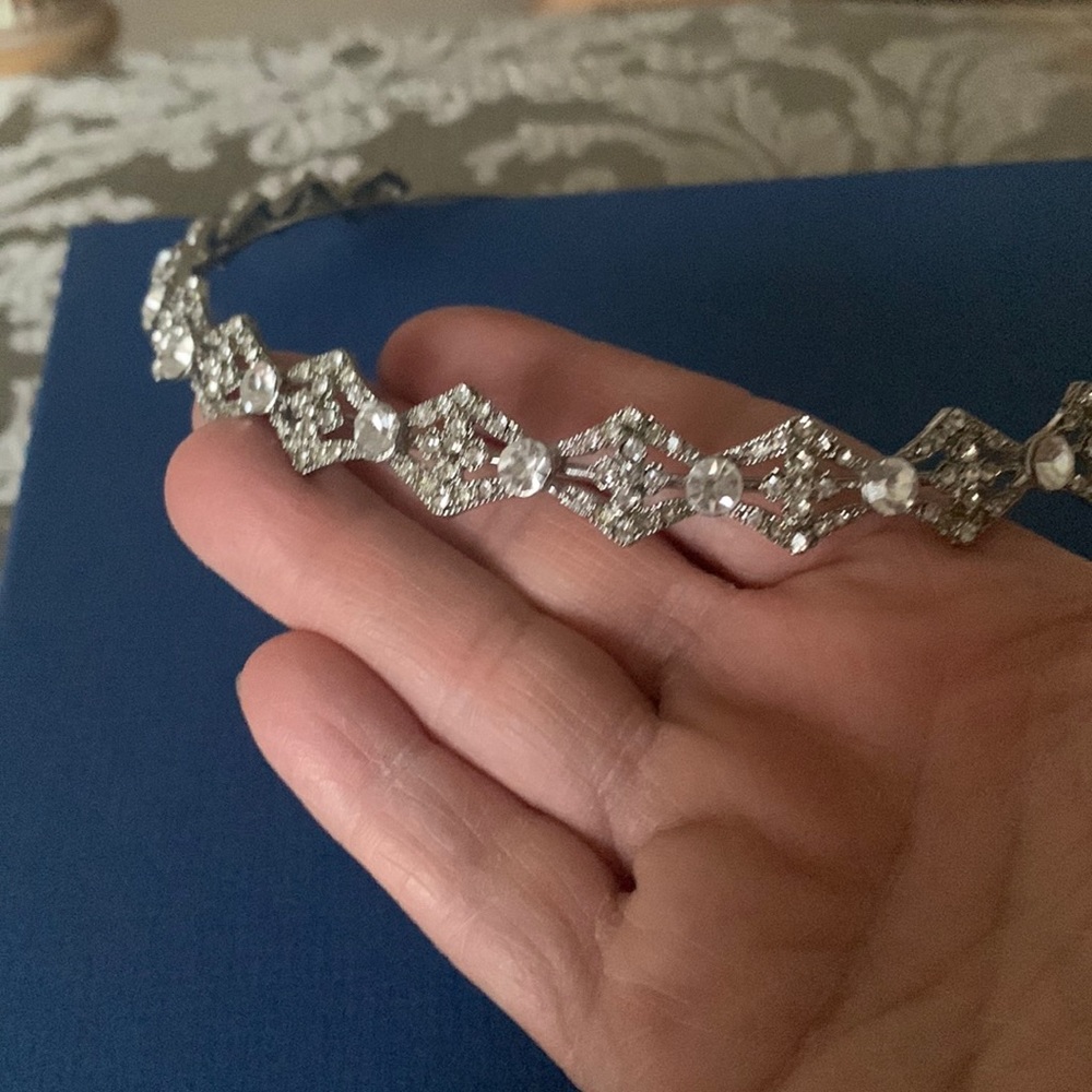 BEL AIRE BRIDAL RHINESTONE TIARA - Picture 5 of 7